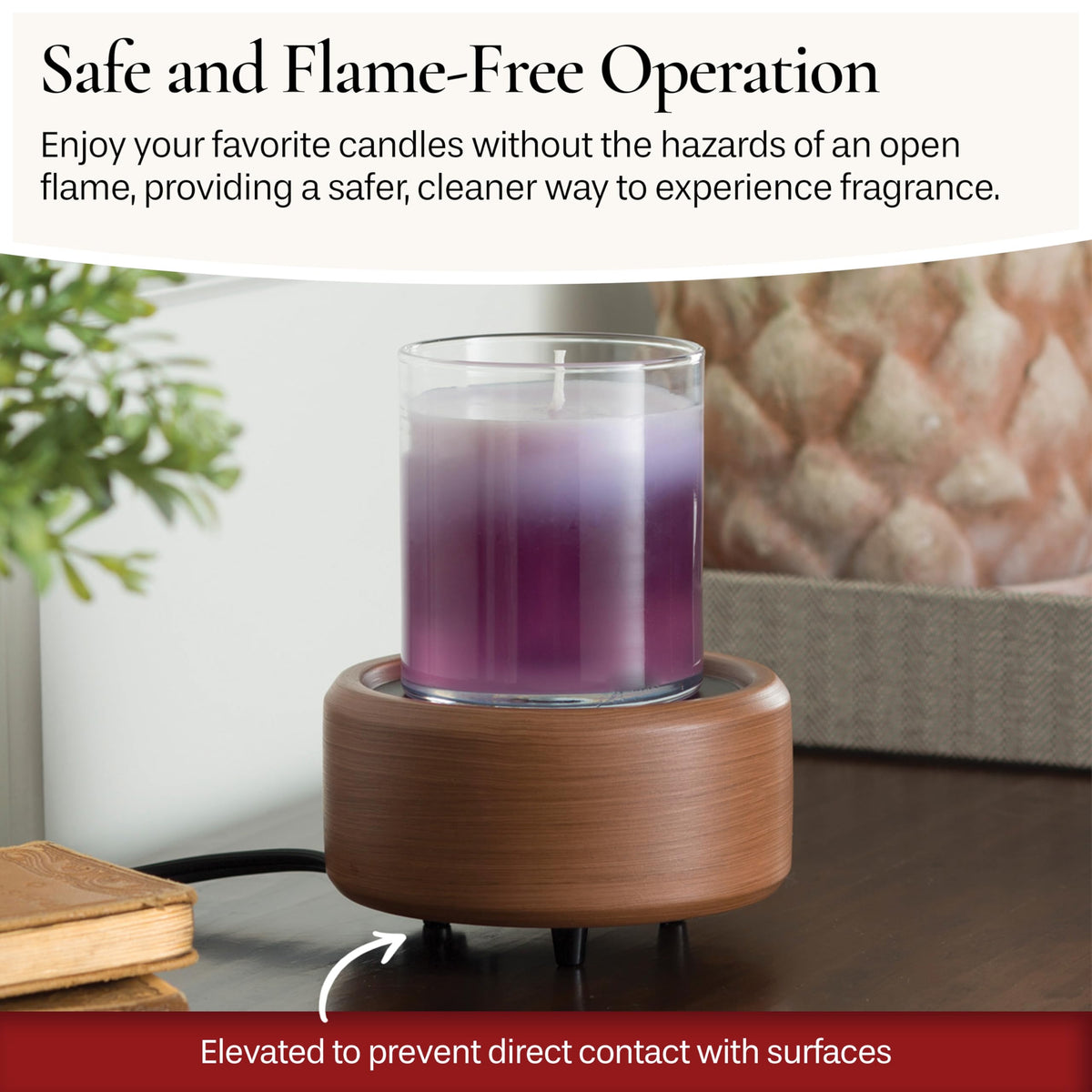 Candle Warmers ETC 3.9-inch warming plate demonstrates steady fragrance diffusion