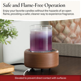 Candle Warmers ETC 3.9-inch warming plate demonstrates steady fragrance diffusion