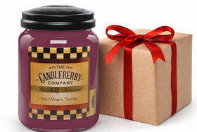 Candleberry Hot Maple Toddy closeup wax reveals rich texture and scent.