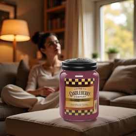 Candleberry Hot Maple Toddy gift-ready jar ideal for special occasions.