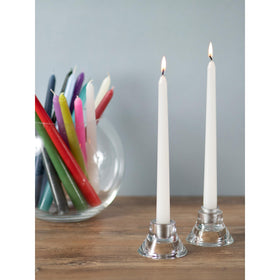 Candwax 8in tapers burn around six hours per candle for events