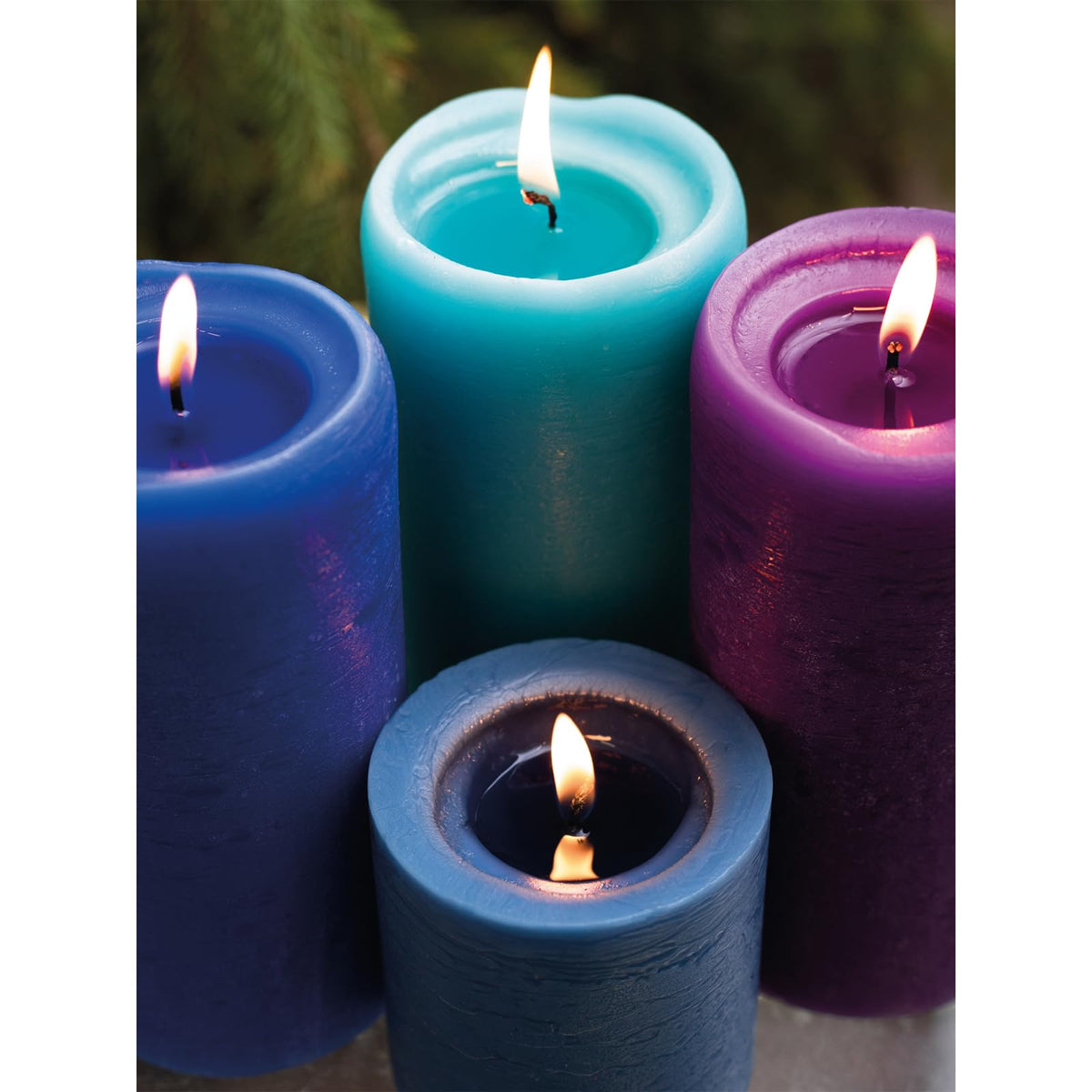 CandWAX ivory pillar candles enhancing home dining and cozy atmosphere.
