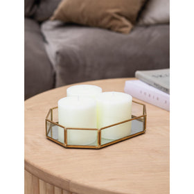 Unscented CandWAX ivory pillar candle ready for use