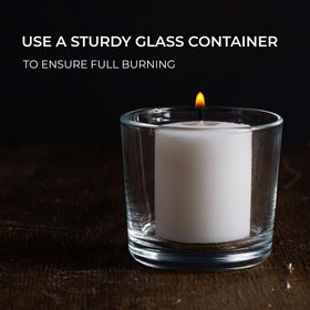 CANDWAX unscented votive candles provide clean burn without fragrance interference.