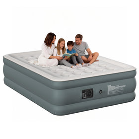 Canpsky Queen air mattress with built-in pump for quick setup and convenience.