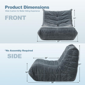 Memory foam filled Cansunna lounger provides soft support for gaming.