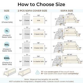 CAPALOCA L-shaped chaise-left sectional cover offers plush comfort and spill defense.