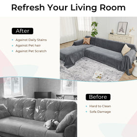 CAPALOCA washable sofa cover stays soft after multiple washes