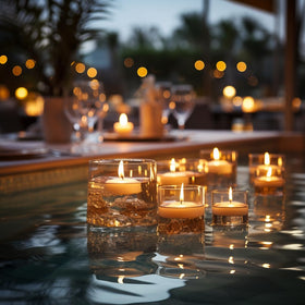 Capaniel 3-inch white floating candle for dramatic candlelit moments