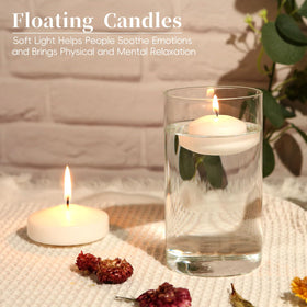 Capaniel 48-pack floating candles packaging ready for bulk event orders.