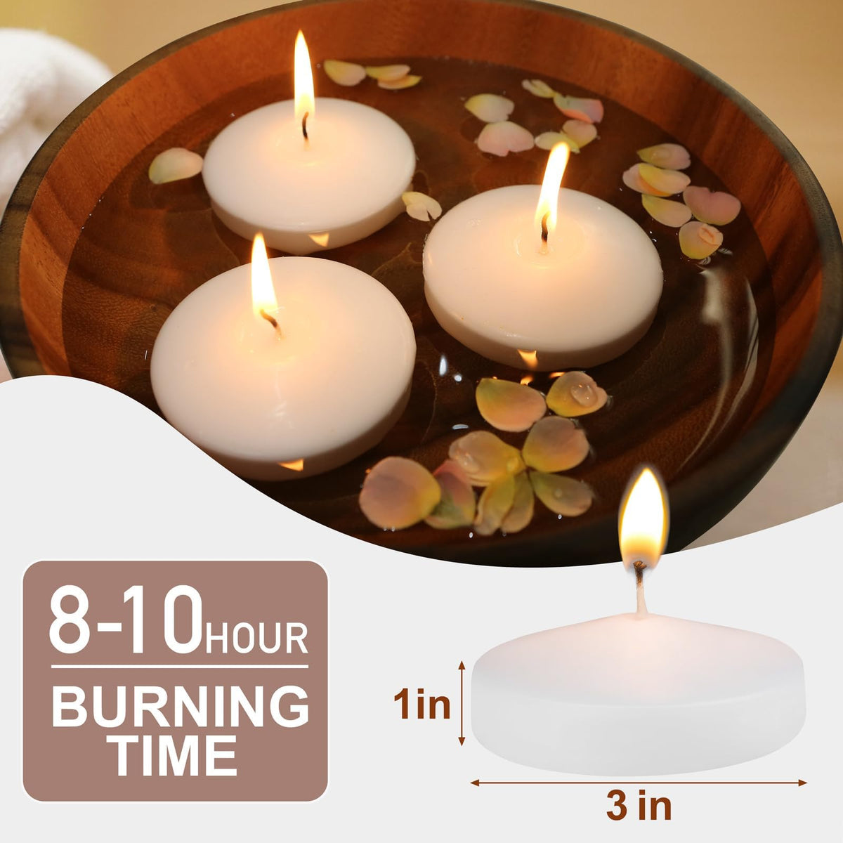 Capaniel floating candle in a vase enhancing ambient atmosphere