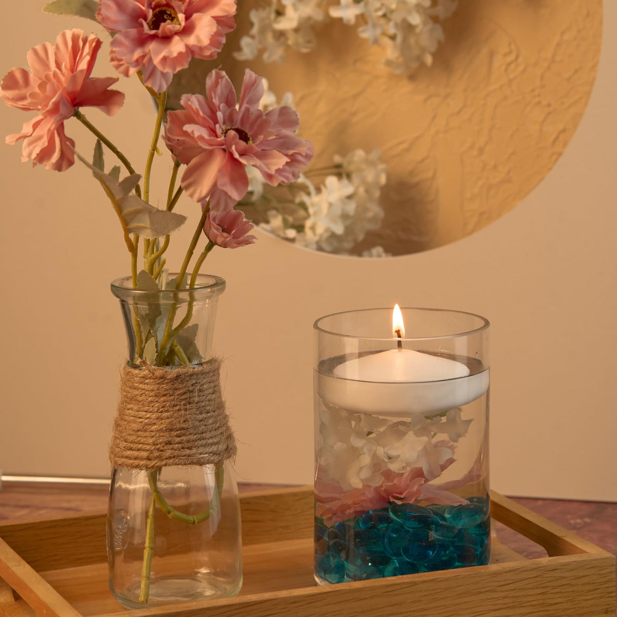 Capaniel warm glow on dining table during evening gathering