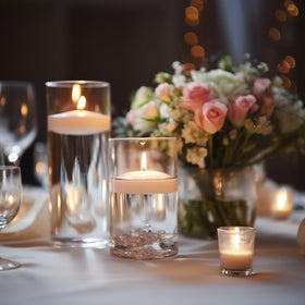 Capaniel wedding centerpiece candle elevates table decor with soft glow