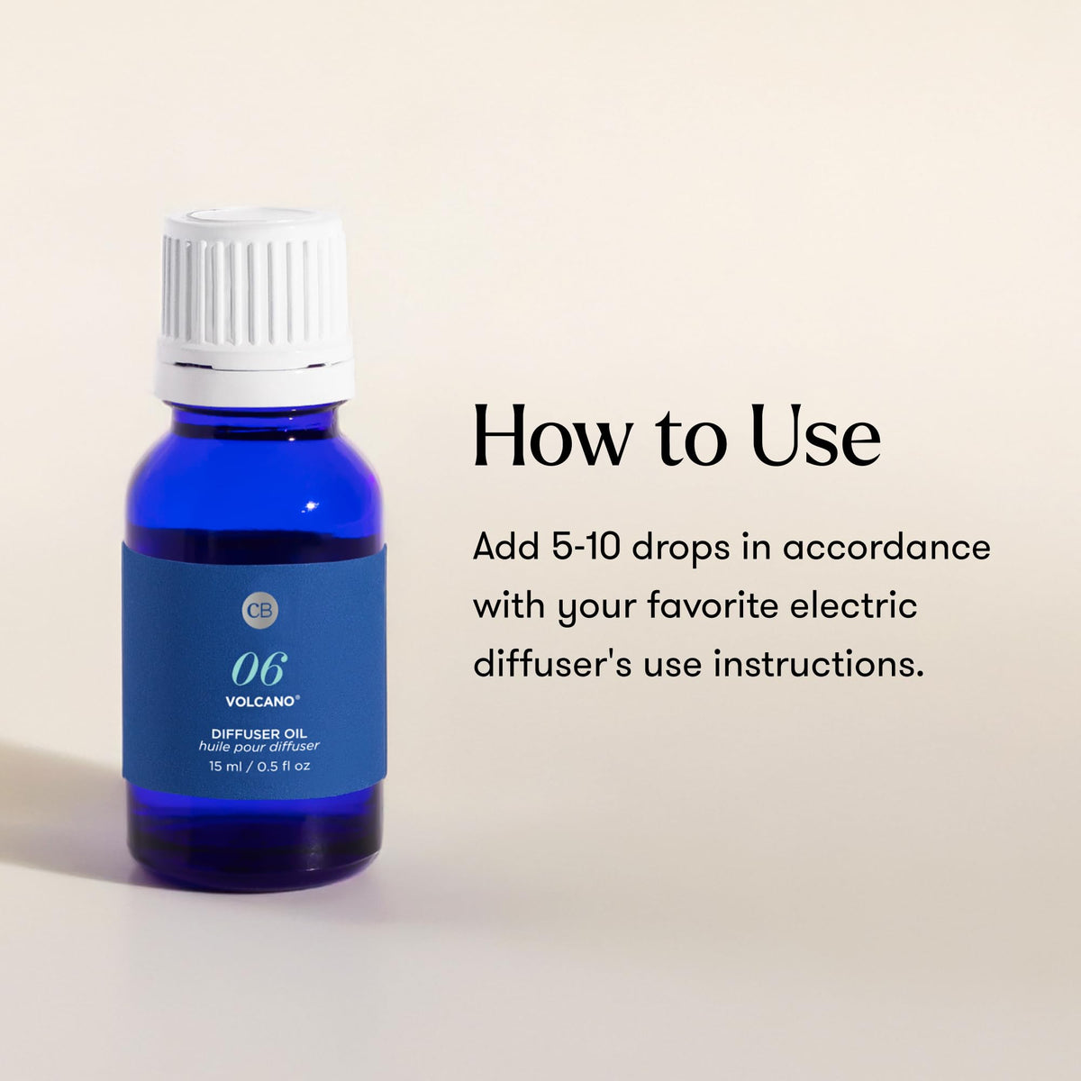 Capri Blue diffuser oil drop visualization, showcasing easy 5-10 drop setup
