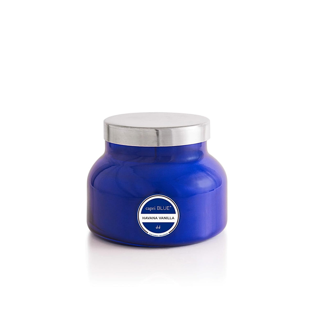 Capri Blue Havana Vanilla jar candle 19oz in cobalt blue for premium home fragrance