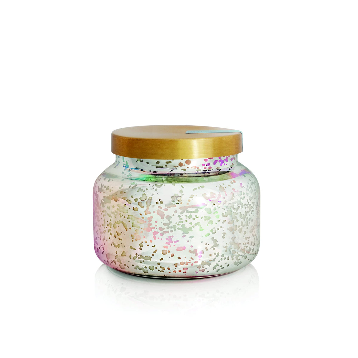 Capri Blue Mercury Iridescent Candle jar with a chic iridescent finish for stylish ambiance.