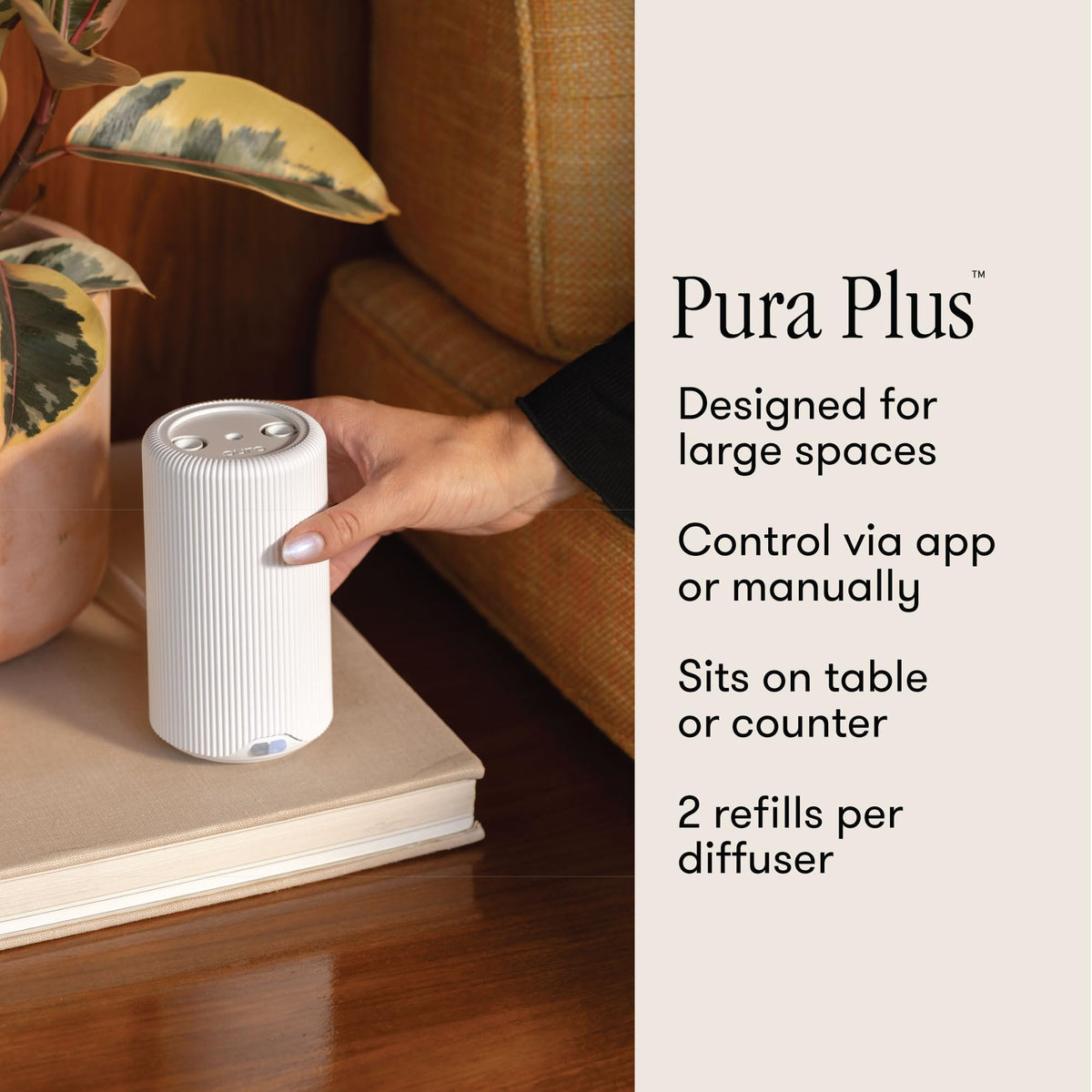 Capri Blue Pura app control enables smart fragrance management.