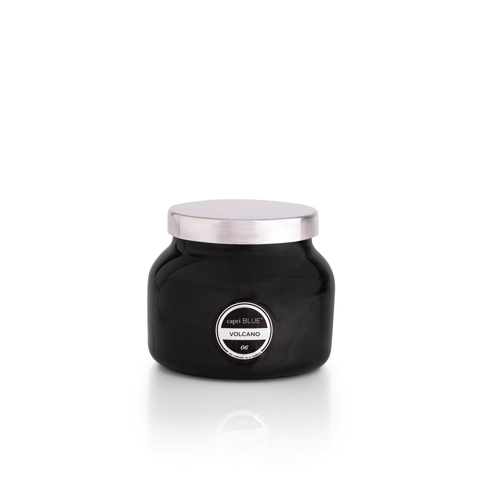 Capri Blue Volcano black petite jar candle ready for a bold room scent