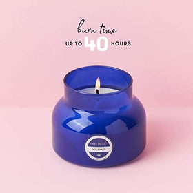 Capri Blue Volcano soy wax label detail emphasizes quality