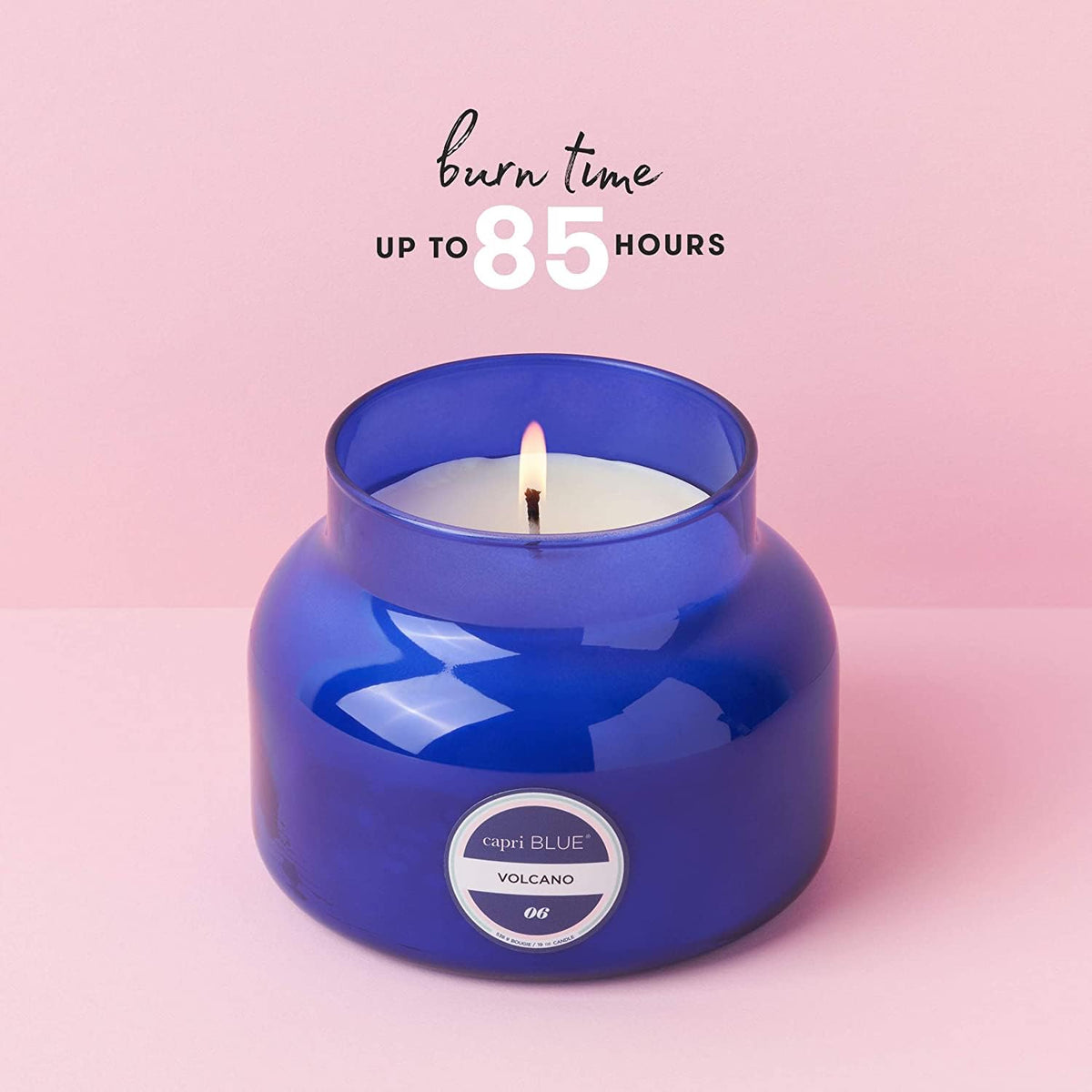 Capri Blue Volcano wax pool forms during burn for consistent fragrance