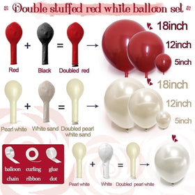 Captank 18/12/5 inch dark red balloons add depth and color