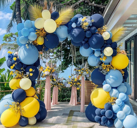 Captank arch kit pastel blue balloons for soft celebratory decor