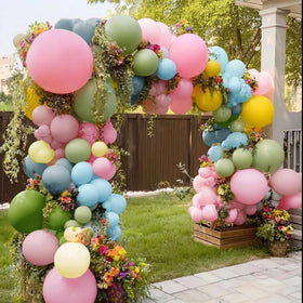 Captank colorful balloon arch kit for spring events and celebrations.