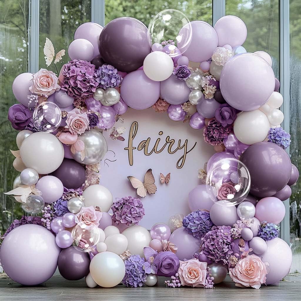 Captank dusty purple double-stuffed balloons close-up, premium texture