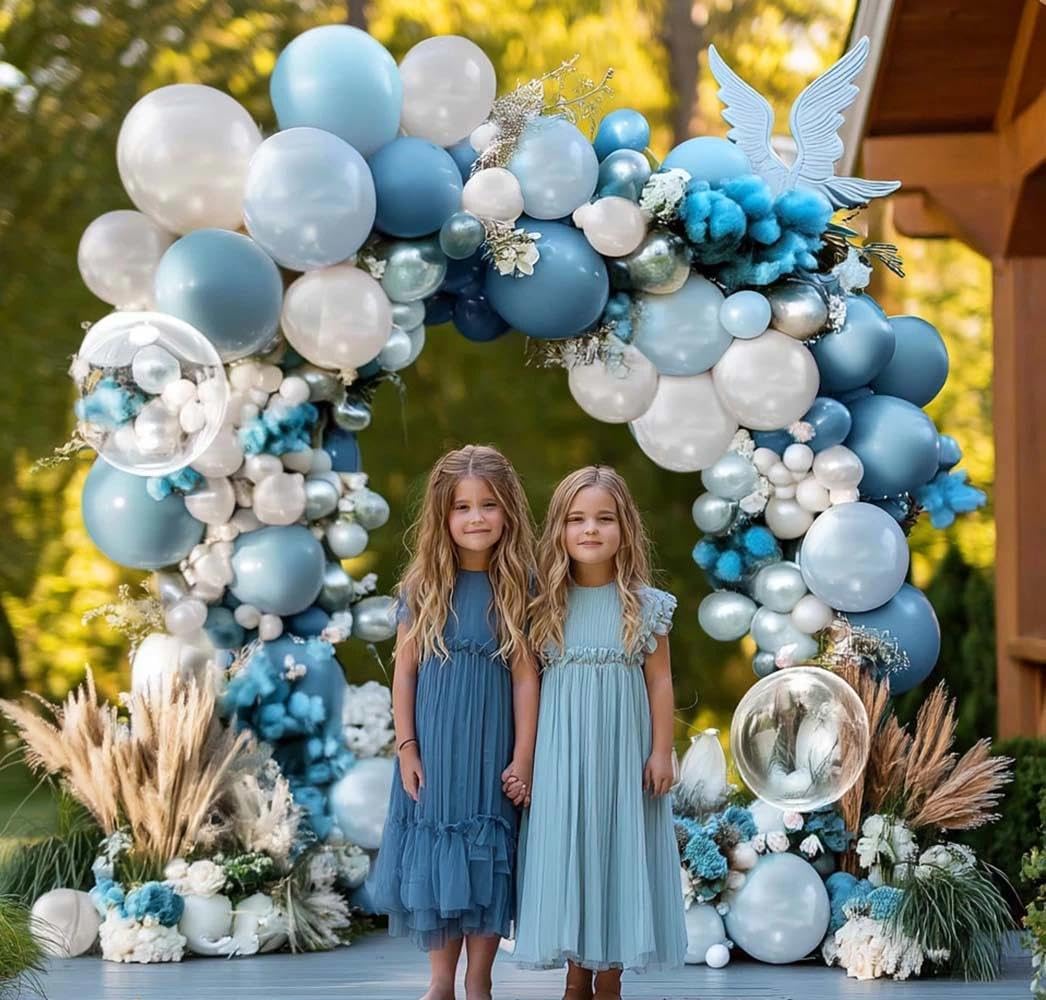 Captank matte white 10-inch balloons provide a clean, modern decor accent.