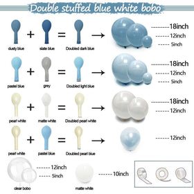 Captank pearl blue 12-inch balloons offer a subtle shimmer for elegant celebrations.