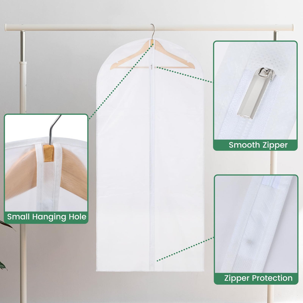 Fold-flat design helps save space when the bags are not in use.