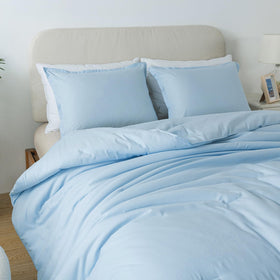 Caressma two pillowcases included with the full-size set for coordinated styling.