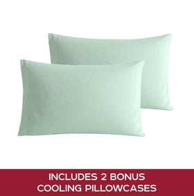 Caribbean Joe solid cooling pillowcases promote temperature regulation.