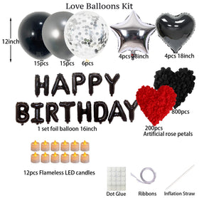 Carnira black-silver balloon arrangement adds a modern masculine flair to any room.