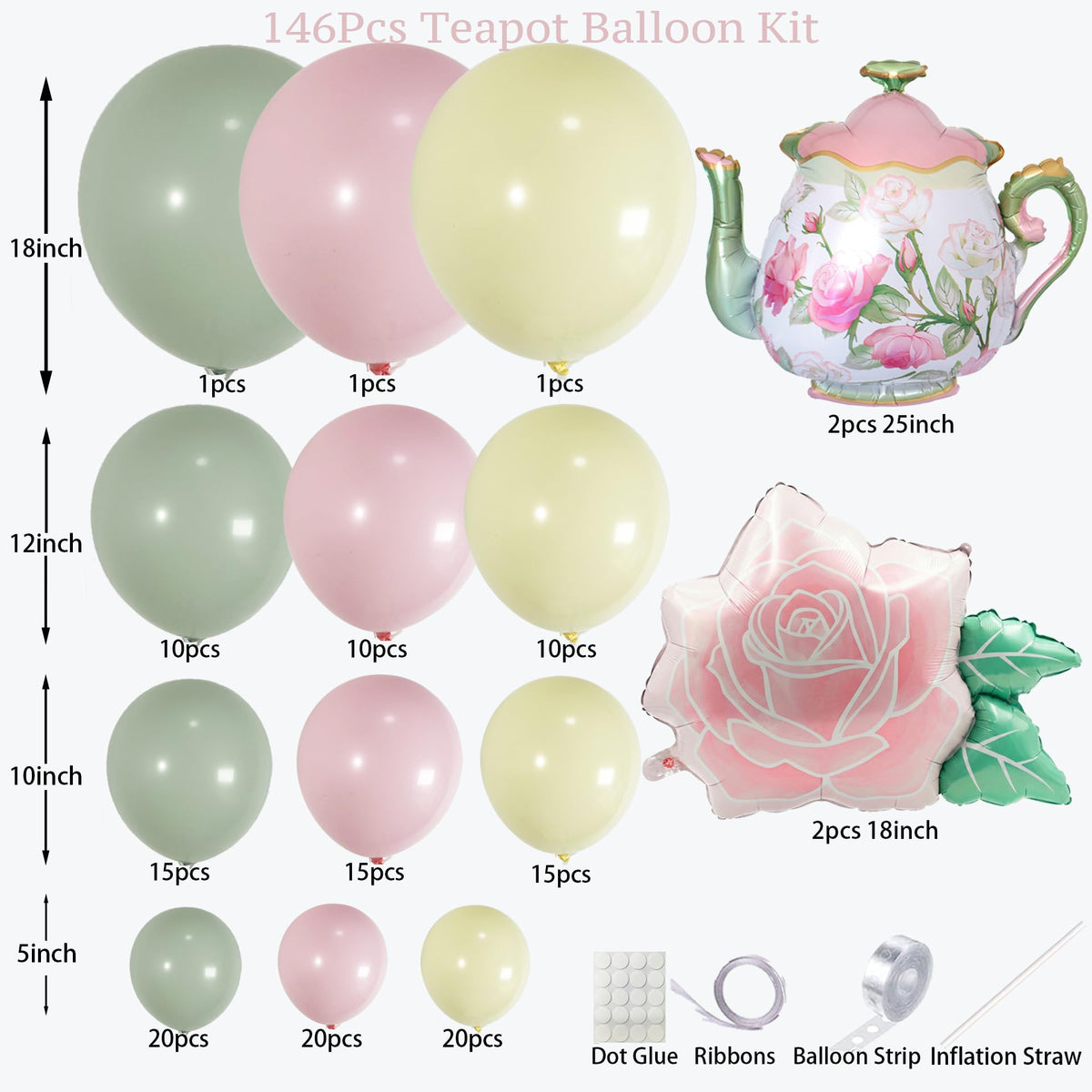 Carnira pastel floral balloons brighten garden party decorations