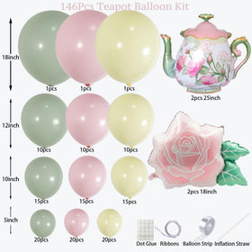 Carnira pastel floral balloons brighten garden party decorations