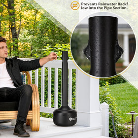 CAROD steel trash receptacle wind-stability feature prevents tipping in gusts