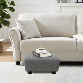 CAROLMADE linen-grey foot rest cover offers soft support