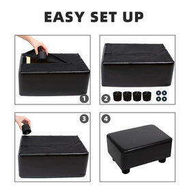 CAROLMADE anti-slip pads protect floors while stabilizing the stool.
