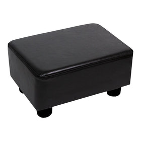 CAROLMADE small foot stool overview in black, showcasing compact design for living spaces.