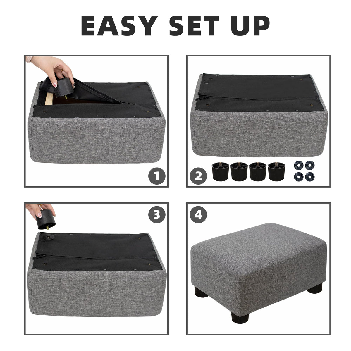 CAROLMADE four leg assembly is quick and simple