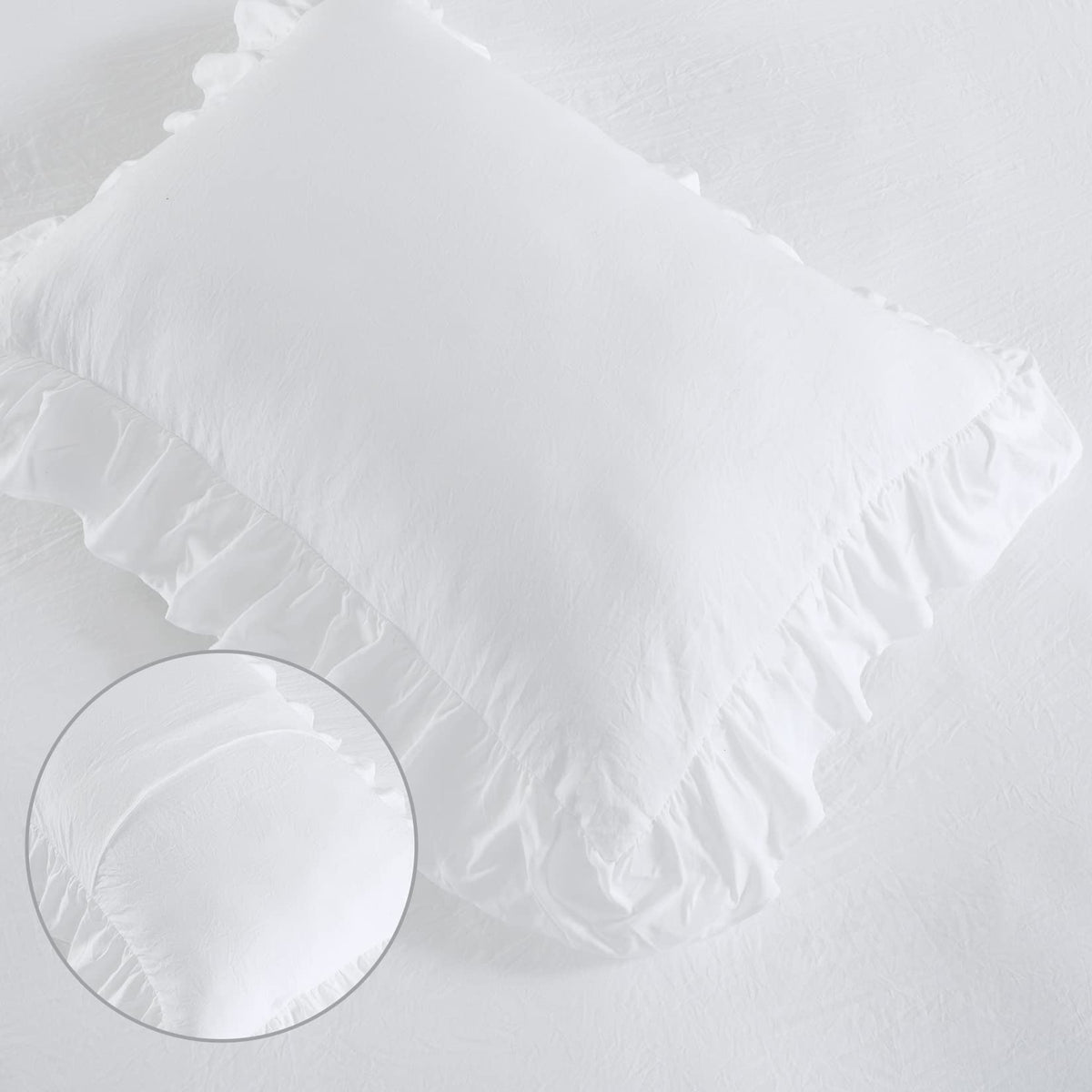CAROMIO queen pillow shams 20x26 complete the coordinated French country style.