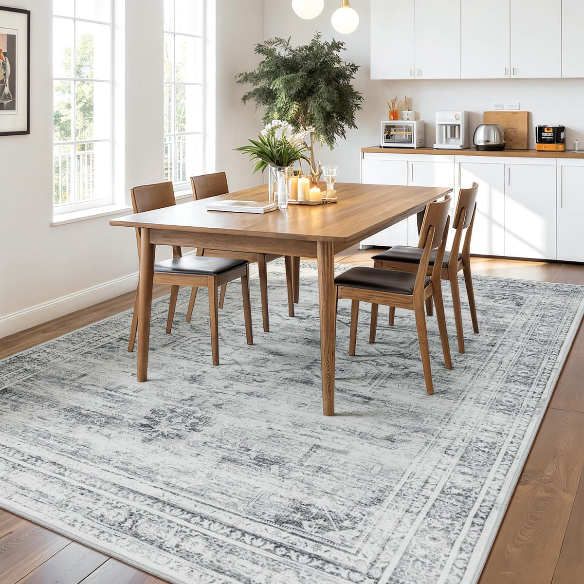 Timeless vintage medallion pattern brings retro charm to entryways, kitchens, and living spaces.