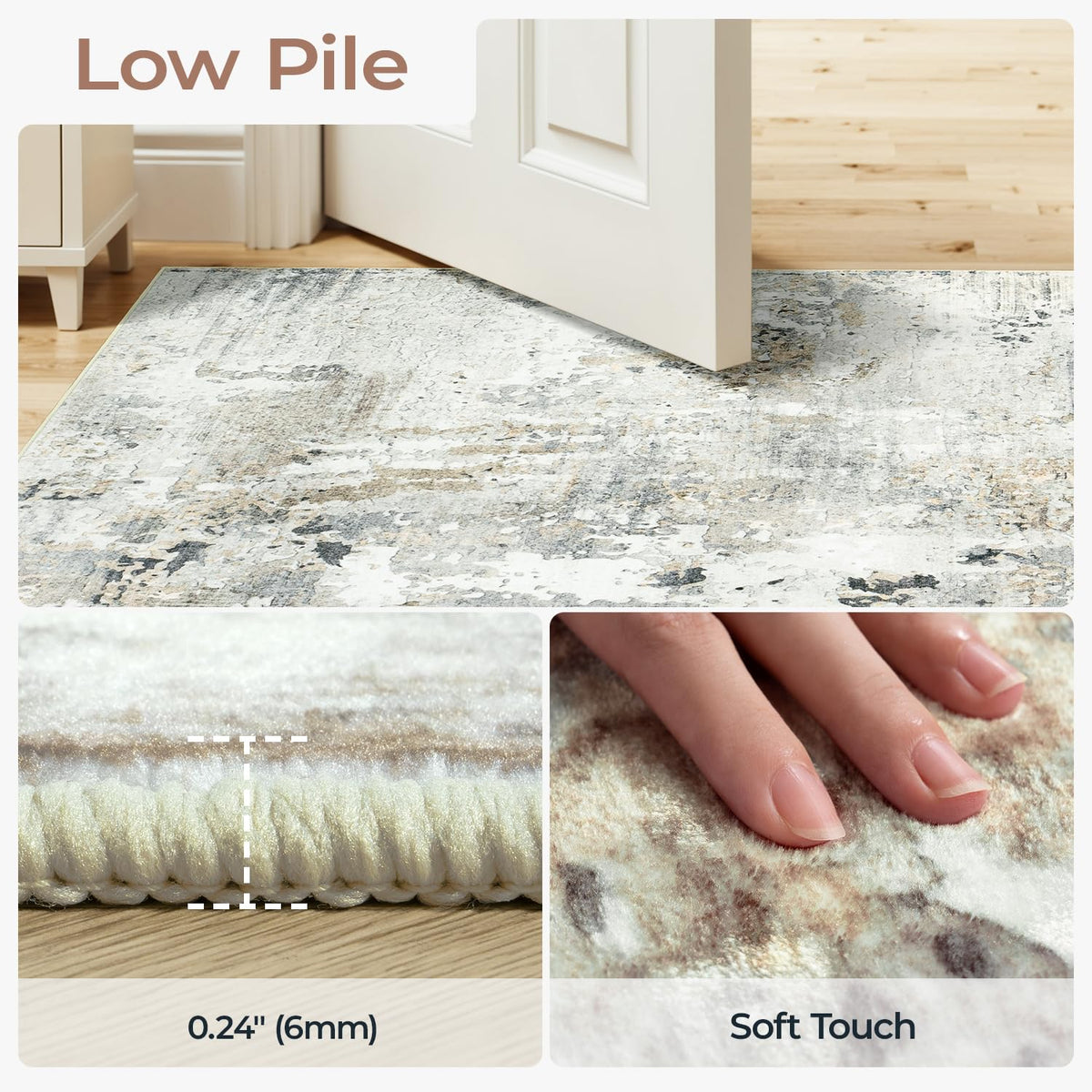 Carpelux living room rug soft pile adds comfort and warmth