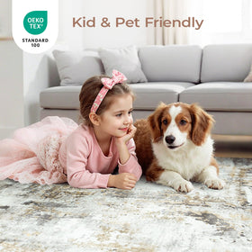 Carpelux machine-washable rug for easy cleaning and quick refreshes