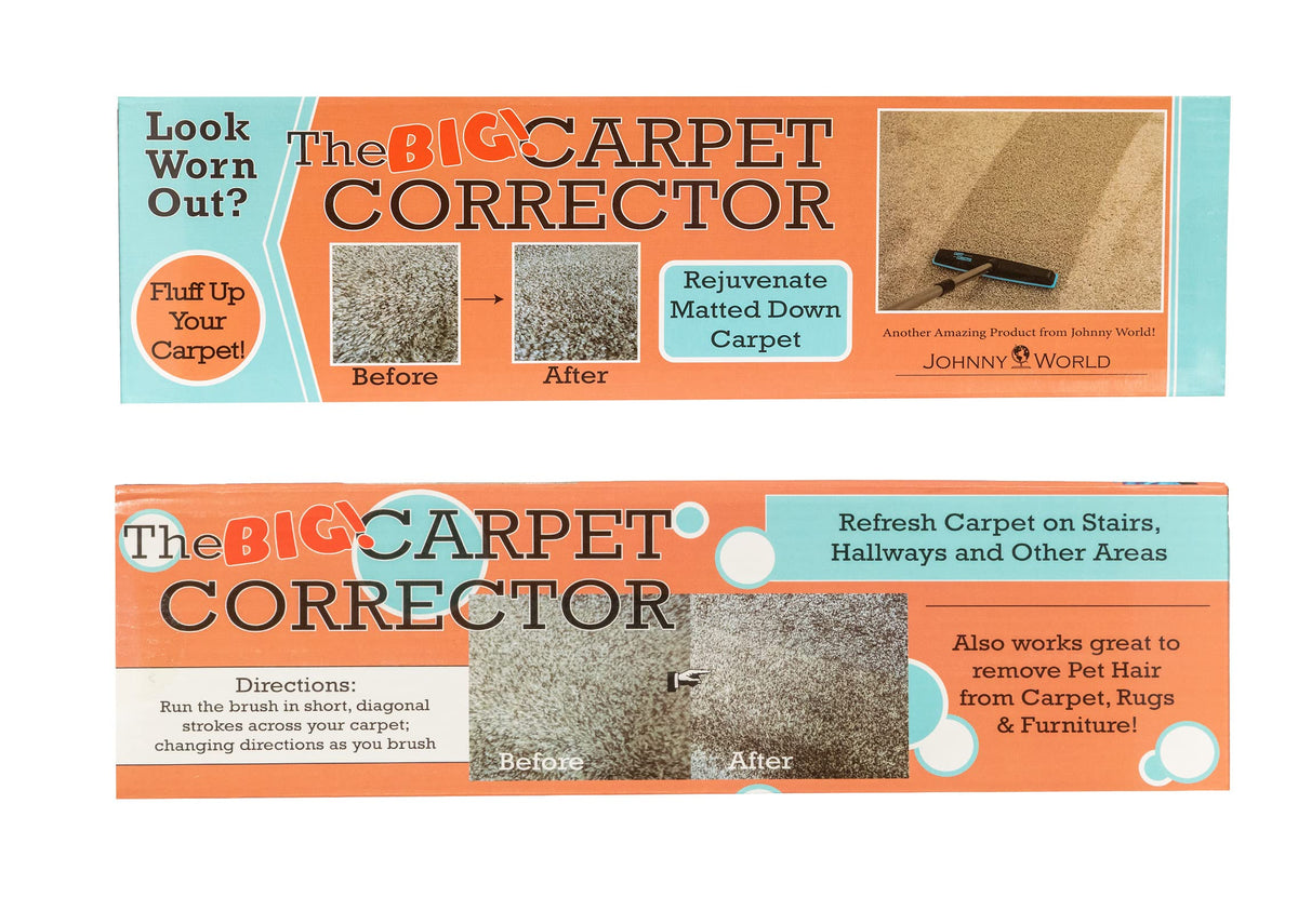 Carpet Corrector helps remove pet hair from rugs and ottomans.