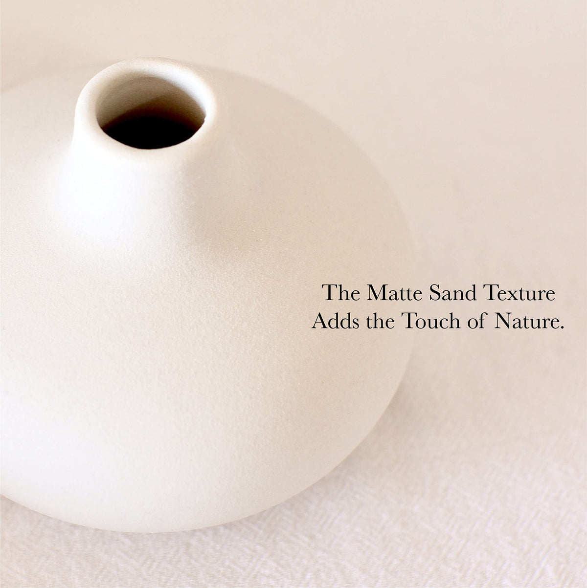 Carrot's Den donut bud vases arranged on a coffee table create calm focal points
