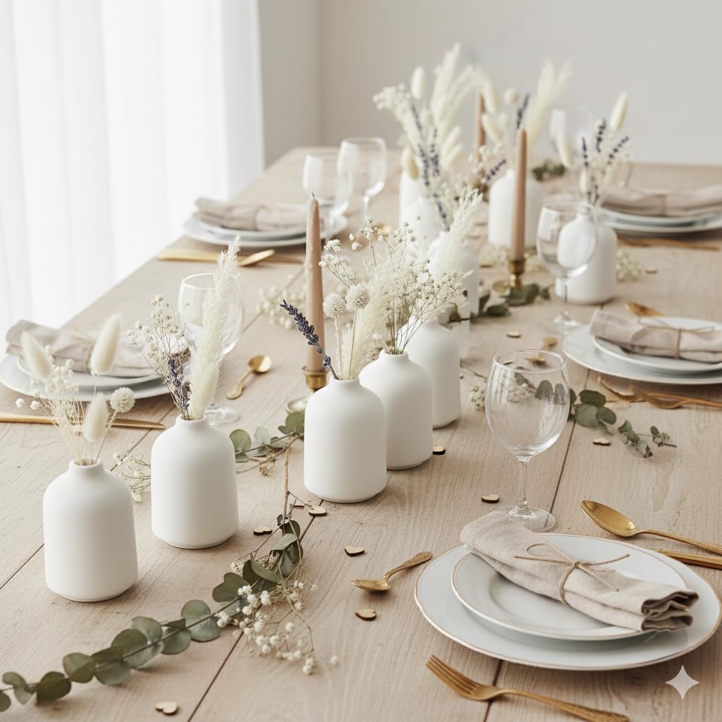 Carrot's Den vases grouped together provide modern minimalist charm.