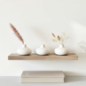 Carrot's Den white ceramic vase set for wet stems and fresh sprigs