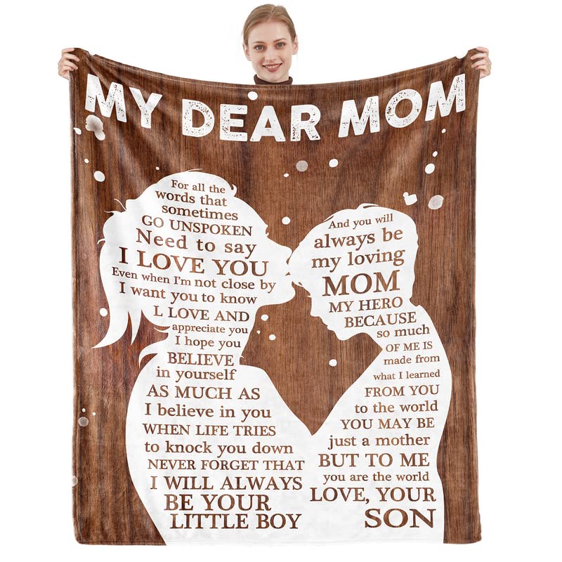 Carryeasy mom blanket with heart words for a cozy gift